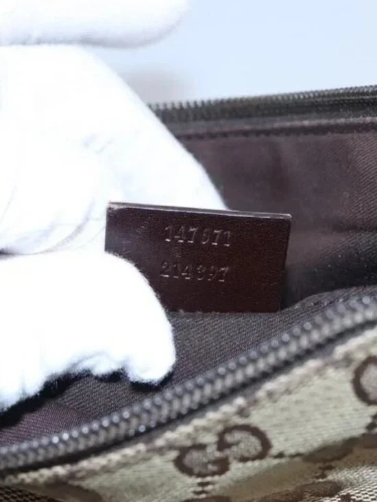 GUCCI GG Canvas Shoulder Bag Beige Brown gold - Picture 11 of 16